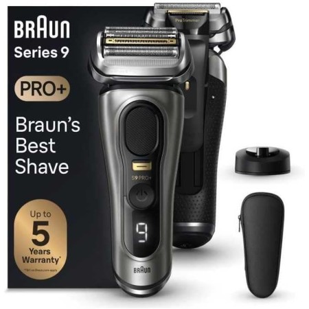 Braun Afeitadora eléctrica Series 9 PRO Plus para hombres, 5 elementos de afeitado Pro y recortadora de pelo largo de precisión,