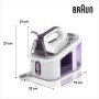 Braun CareStyle 3 Pro IS 3155 VI - Plancha de vapor con suela FreeGlide 3D (2400 W, presión de la bomba de 6,5 bar, vapor de 430