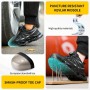 RASEARY Zapatos de Seguridad para Hombre Mujer Ligero Zapatos de Trabajo con Punta de Acero Antideslizantes Zapatillas Trabajo