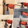 Enventor Taladro Percutor con Cable 900W, 37 Accesorios, Función 2 en 1, Velocidad Variable 0-3000RPM, Mango Auxiliar de 360°,