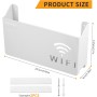 FHISKUNYU ​Router Rack, ​Caja Router Pared, ​Ocultar Router WiFi – Organizador de Pared con Diseño Redondeado, Ventilación y