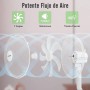 Aigostar Ventilador de Pie con 7 aspas, 50W, diámetro 41 cm. Ventilador de pie silencioso oscilante 75°, 3 Velocidades y altura