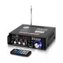 Amplificador Audio 600W, HiFi Audio Stereo Bluetooth Radio Portátil para Coche o Casa, con Mando a Distancia y Mini Amplificador