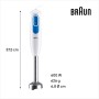 Braun Minipimer 2 MQ20236MWH, Batidora de Mano con Sistema EasyTwist, Batidora para Salsas y Smoothies, 2 Velocidades, Picadora