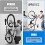 IMAYCC Giratorio Soporte Bicicletas Pared, Plegable Ajustable Vertical Colgador Bicicleta Pared, No Requiere Elevación Cuelga