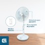 Grunkel - FAN-14SILENCE - Ventilador de Pie silencioso con Mando a Distancia, 4 velocidades y altura regulable hasta 108cm.