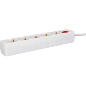 UNITEC Regleta con 5 enchufes e Interruptor, 3 m, Color Blanco