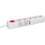 UNITEC Regleta con 5 enchufes e Interruptor, 3 m, Color Blanco