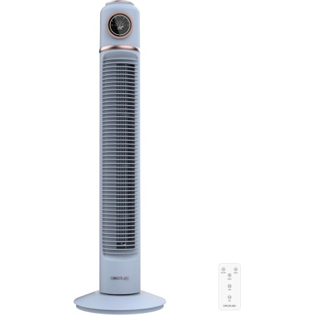 Cecotec Ventilador de torre EnergySilence 320 Max Skyline Retro Smart Blue de 32", 40W, LED display, Control táctil y remoto, 3