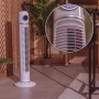 Cecotec Ventilador de Torre EnergySilence 320 Max Skyline Retro Smart Green de 32", 40W, LED display, Control táctil y remoto, 3