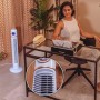 Cecotec Ventilador de Torre EnergySilence 320 Max Skyline Retro Smart Green de 32", 40W, LED display, Control táctil y remoto, 3
