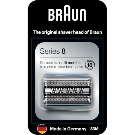 Braun Series 8 Cabezal De Recambio 83m Para Afeitadora Eléctrica, Compatible Con Las Afeitadoras Series 8, Plata
