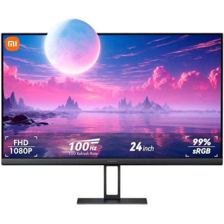 Xiaomi Monitor A24i - Monitor de 23,8" FHD (1920x1080, 100Hz, 6ms, 7.5 mm, HDMI 1.4 x1, Protección Luz Azul), Negro (Versión ES)