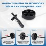 Mobiclinic, Rodillo para abdominales, Alfombrilla incluida, Set ejercitar, Marca española, Carga máxima de 150 kg, Entrenamiento