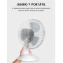 Comfee' Ventilador de Mesa Silencioso de 2 Velocidades - Ventilador Pequeño 23 cm con Oscilación 90º y 3 Aspas - Ventiladores