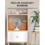 Comfee' Ventilador de Mesa Silencioso de 2 Velocidades - Ventilador Pequeño 23 cm con Oscilación 90º y 3 Aspas - Ventiladores