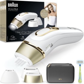 Braun IPL Silk-Expert Pro 5 PL5242 Depilación para el hogar, Blanco/Oro, Alternativa a la depilación láser, con caso, sistema de