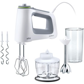 Braun MultiMix 5 HM 5137 - Batidora de mano con regulación de velocidad continua, incluye batidor, gancho para amasar, batidora,