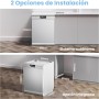 COMFEE' CDWEF1034BW Lavavajillas independiente con 10 cubiertos, inicio diferido, función de media carga, rejillas flexibles -