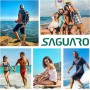 SAGUARO Mujer Zapatos de Agua para Hombre Surf Escarpines Playa Natación Respirable Antideslizante Playa Natación Aire Libre