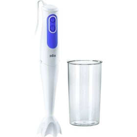 Braun Hogar Batidora de mano, 2 velocidades, campana antisalpicaduras, Blanco Y Azul, 700 W