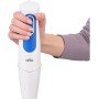 Braun Hogar Batidora de mano, 2 velocidades, campana antisalpicaduras, Blanco Y Azul, 700 W