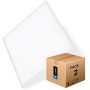 M Ledme - Pack de 2 Panel LED 60X60 cm 42W, Blanco neutro 4500K, 4200 lumenes, Driver Incluido, Empotrable, Ideal para oficinas.