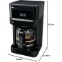 Braun KF 7120 Cafetera eléctrica semi-automática con jarra de cristal, 1000 W, 12 tazas, acero inoxidable, negro