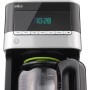 Braun KF 7120 Cafetera eléctrica semi-automática con jarra de cristal, 1000 W, 12 tazas, acero inoxidable, negro