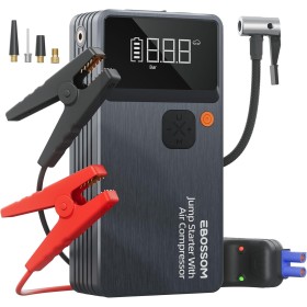 Arrancador de Baterías de Coche,Booster para Coche con Compresor de Aire Portátil 7en1,Arranque de Batería con Inflador para