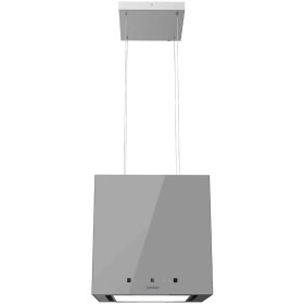 Cecotec Campana Extractora 44Cm En Isla Cuadrada Bolero Flux Cct 448000 Glass Grey A++. Acabado Vidrio Gris, Succión 800M3/H,