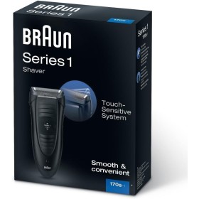 Braun Maquinilla de afeitar serie 1 para hombre, afeitadora eléctrica con recortadora de pelo largo, maquinilla de afeitar