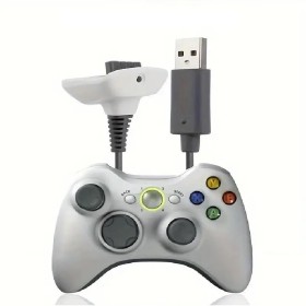 TECHZOCO Cable carga para el Mando Inalámbrico compatible con XBOX 360, Cable USB para mando Xbox 360 Slim, Cargador USB