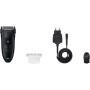 Braun Maquinilla de afeitar serie 1 para hombre, afeitadora eléctrica con recortadora de pelo largo, maquinilla de afeitar