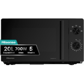 Hisense H20MOBP1HI - Microondas 20 Litros, 700W, Inverter Expert, Descongelación Rápida, Calentamiento Uniforme, Silencioso,