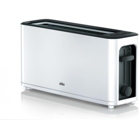 Braun Hogar Tostador PurEase HT3100WH - Tostadora de Pan, 1000 w, 1 Ranura, 7 Niveles de Potencia, Recogecable, Color Blanco