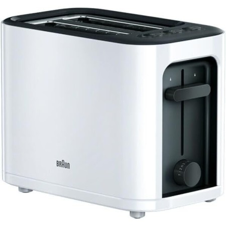 Braun Hogar Tostador PurEase HT3100WH - Tostadora de Pan, 1000 w, 1 Ranura, 7 Niveles de Potencia, Recogecable, Color Blanco