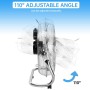 OZAVO Ventilador de Suelo Cromado Industrial 61CM, 110W, 3 Velocidades, 3 Aspas Metálicas, Motor de Cobre, Cabezal Inclinación