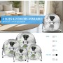 OZAVO Ventilador de Suelo Cromado Industrial 61CM, 110W, 3 Velocidades, 3 Aspas Metálicas, Motor de Cobre, Cabezal Inclinación