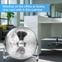 OZAVO Ventilador de Suelo Cromado Industrial 61CM, 110W, 3 Velocidades, 3 Aspas Metálicas, Motor de Cobre, Cabezal Inclinación
