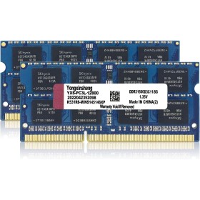 DDR3L / DDR3 Ram 16GB Kit (8GBx2) 1600MHz Memoria Portátil Sodimm PC3L-12800 / PC3-12800 Sin ECC Sin Búfer 1.35V / 1.5V CL11