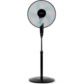 Grunkel Ventilador de Pie FAN-165 de 50W- 16" 40cm de diametro con 3 Velocidades y 5 aspas, Altura Regulable hasta 118cm.