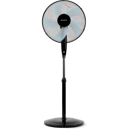 Grunkel Ventilador de Pie FAN-165 de 50W- 16" 40cm de diametro con 3 Velocidades y 5 aspas, Altura Regulable hasta 118cm.