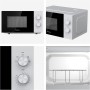Hisense H20MOBP1HI - Microondas 20 Litros, 700W, Inverter Expert, Descongelación Rápida, Calentamiento Uniforme, Silencioso,