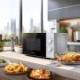 Hisense H20MOBP1HI - Microondas 20 Litros, 700W, Inverter Expert, Descongelación Rápida, Calentamiento Uniforme, Silencioso,
