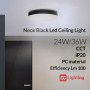M Ledme - Plafón Led Neox 24W Blanco, Temperatura de Color CCT, ideal para Cocina, Balcón y Dormitorio.
