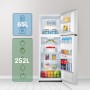 Hisense MTM55205E - Frigorífico Dos Puertas, Calss E, Capacidad 206 L Neto, Alto 143 cm,Cajón Frutas y Verduras,Iluminación led,