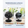 WOWDSGN Ventilador silencioso de 22 dB, con 6 niveles y pantalla, temporizador de 9 horas, potente circulación de aire turbo 3D,