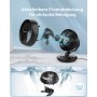 WOWDSGN Ventilador silencioso de 22 dB, con 6 niveles y pantalla, temporizador de 9 horas, potente circulación de aire turbo 3D,