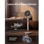 Dreo Ventilador de Pie Silencioso con Control Remoto - Alcance de 24 m, 23dB, Volumen de Aire de 1200 m³/h, 3 Modos, 8